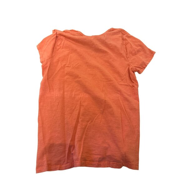 Universal Thread Womens Orange V-Neck T-Shirt XL Cotton Basic Solid Print - Picture 3 of 4